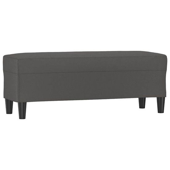Banc gris 100x35x41 cm similicuir