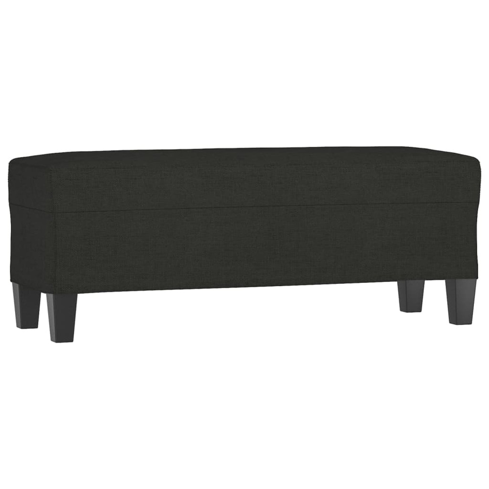 Banc noir 100x35x41 cm tissu
