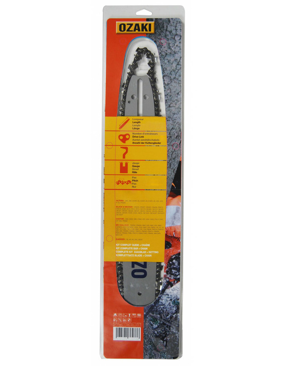 Guide ozaki zkza30 + chaîne 3/8 low pro 050 (13mm) 45 entraîneurs ( e45 )
