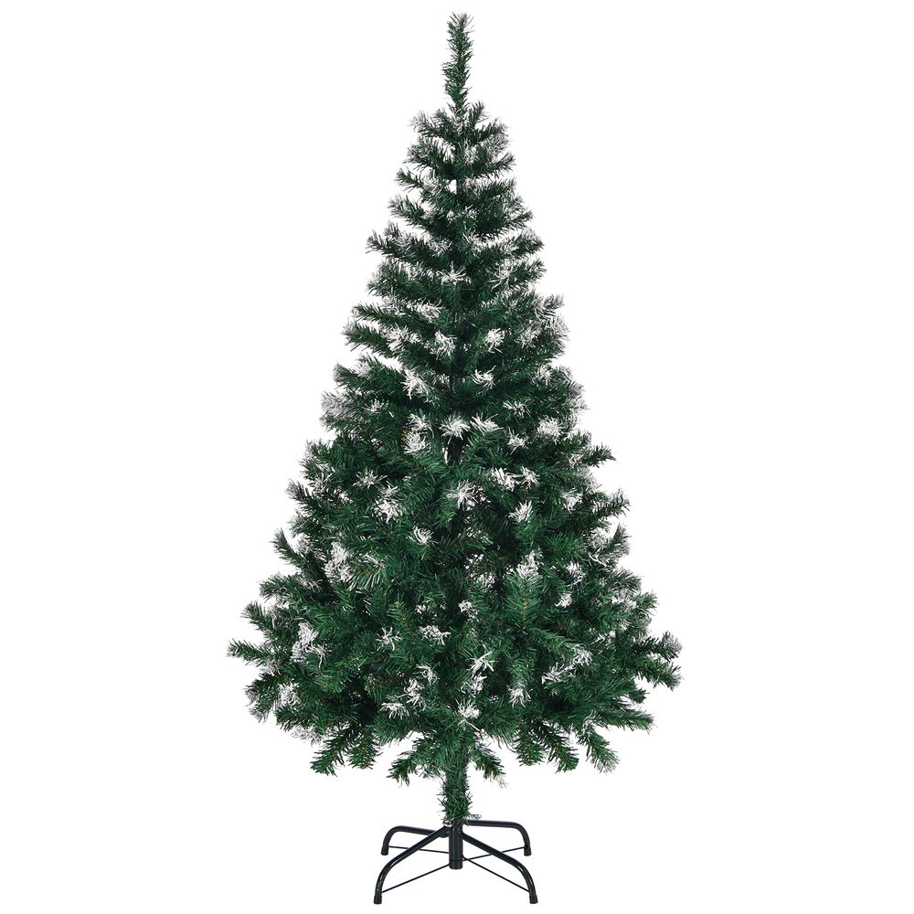Sapin de noël vert enneigé 5ft 150cm 480 branches pvc