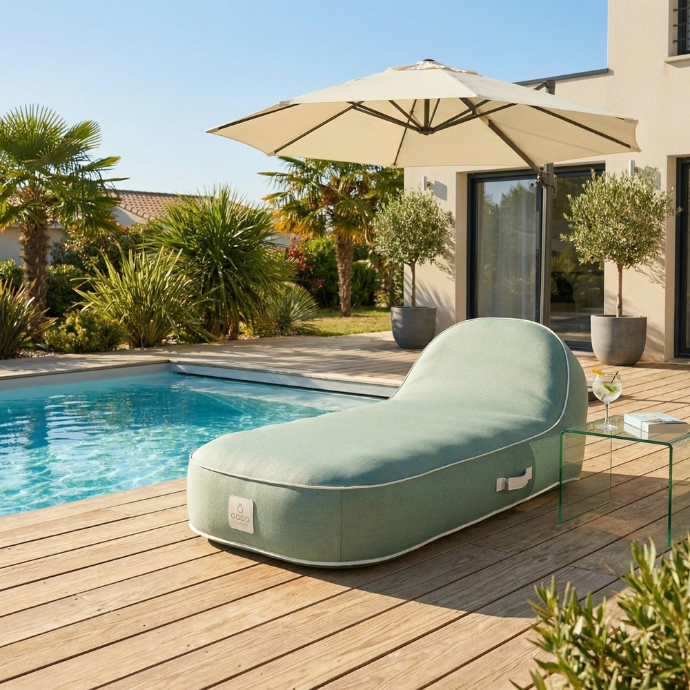 Transat gonflable palma collection soge - vert d'eau