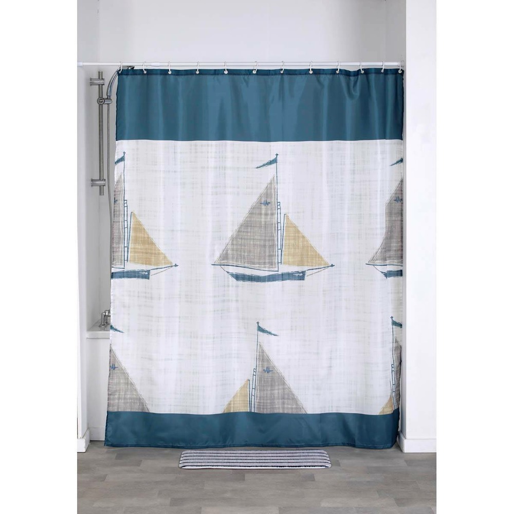 Rideau de douche polyester 180x200 cm - manureva bateau