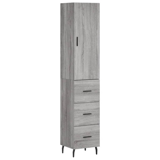 Buffet bahut commode armoire meuble de rangement organisateur cuisine salle de séjour salon haut sonoma 34,5 x 34 x 180 cm bo