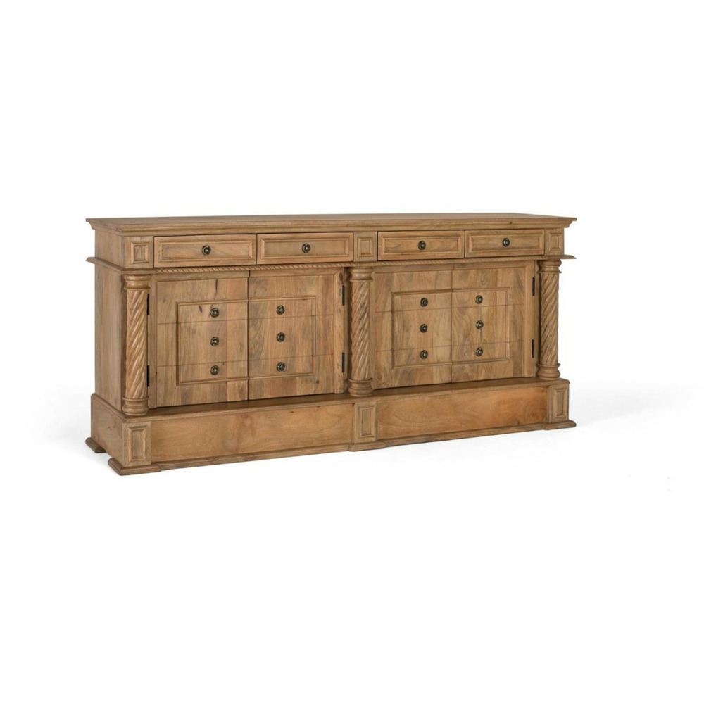 Bahut 4 tiroirs 4 portes bois marron - décoration d'autrefois