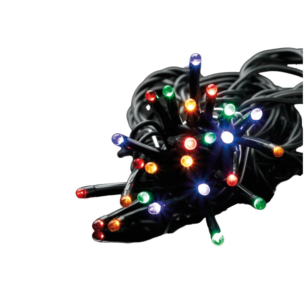 Guirlande électrique exterieur 180 led multicouleur 20m fil noir