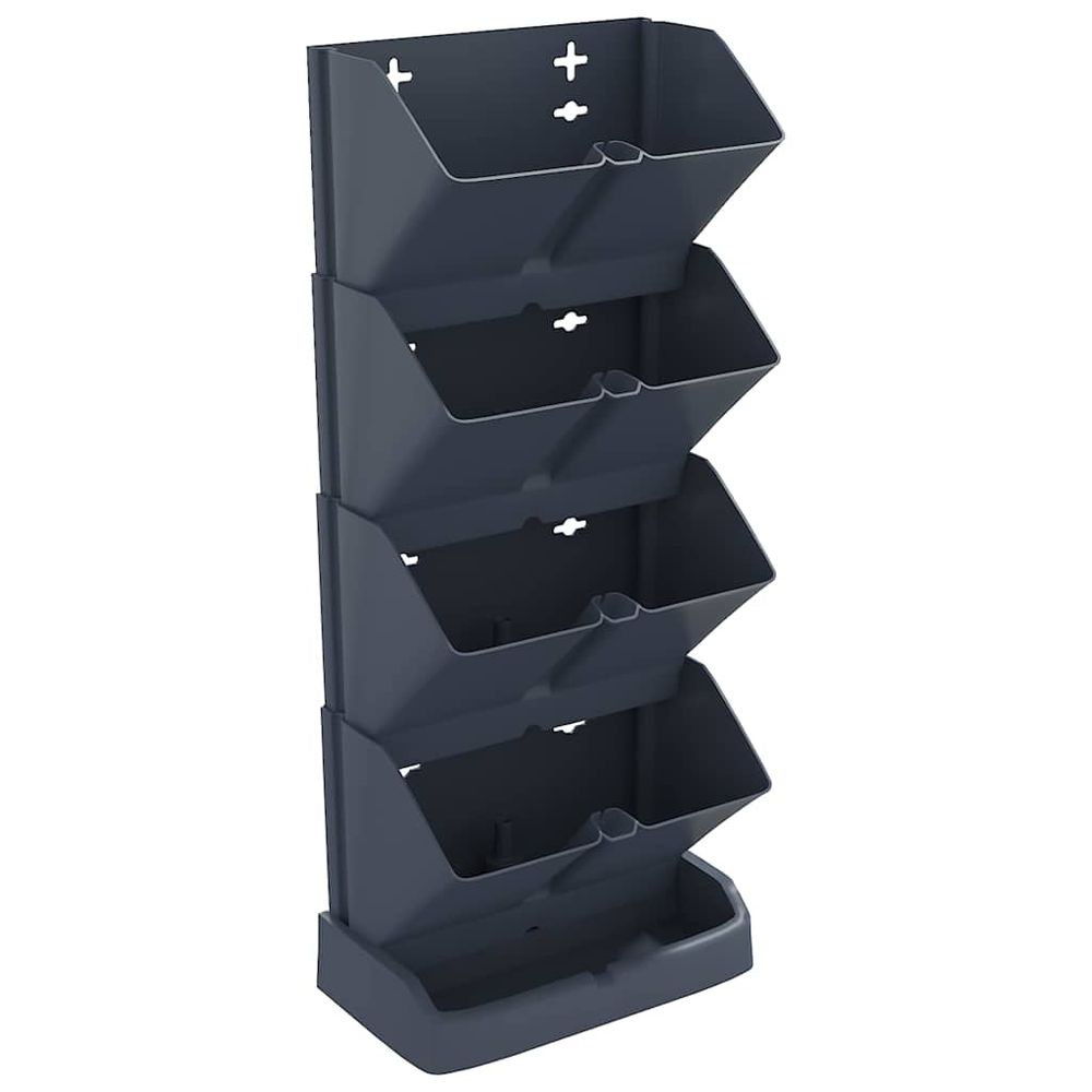 Ensemble de jardinières verticales 4 pcs anthracite pp