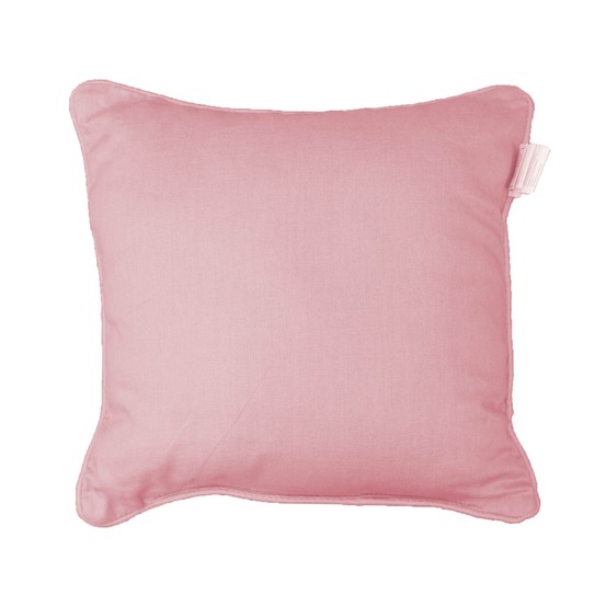 Coussin passepoil uni panama rose 60 x 60 cm