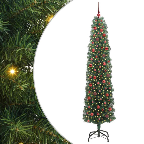 Sapin de noël artificiel vert 240 cm pvc et acier et plastique