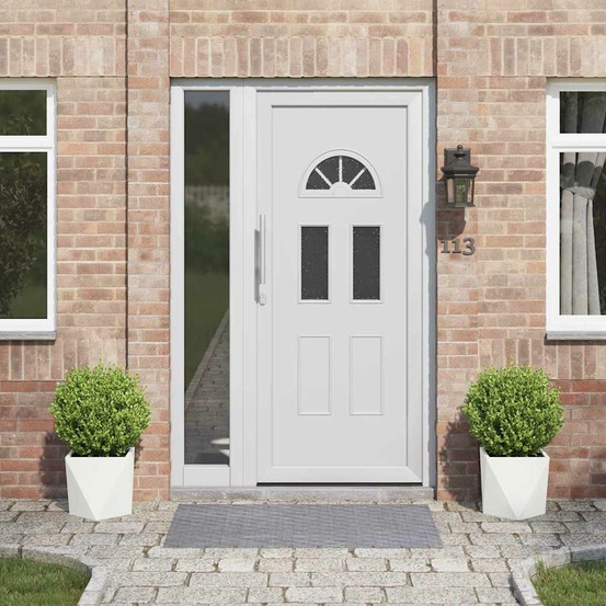 Jardinière 2 pcs blanc 30 x 30 x 30 cm acier