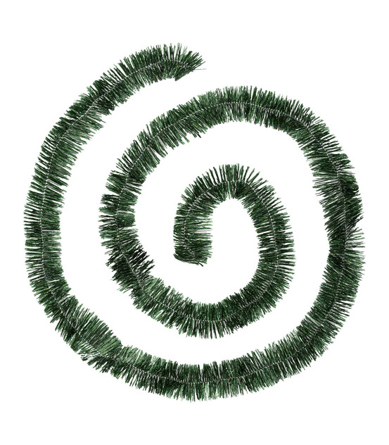 Guirlande de noël large 5 cm vert holographique longueur 2 mètres