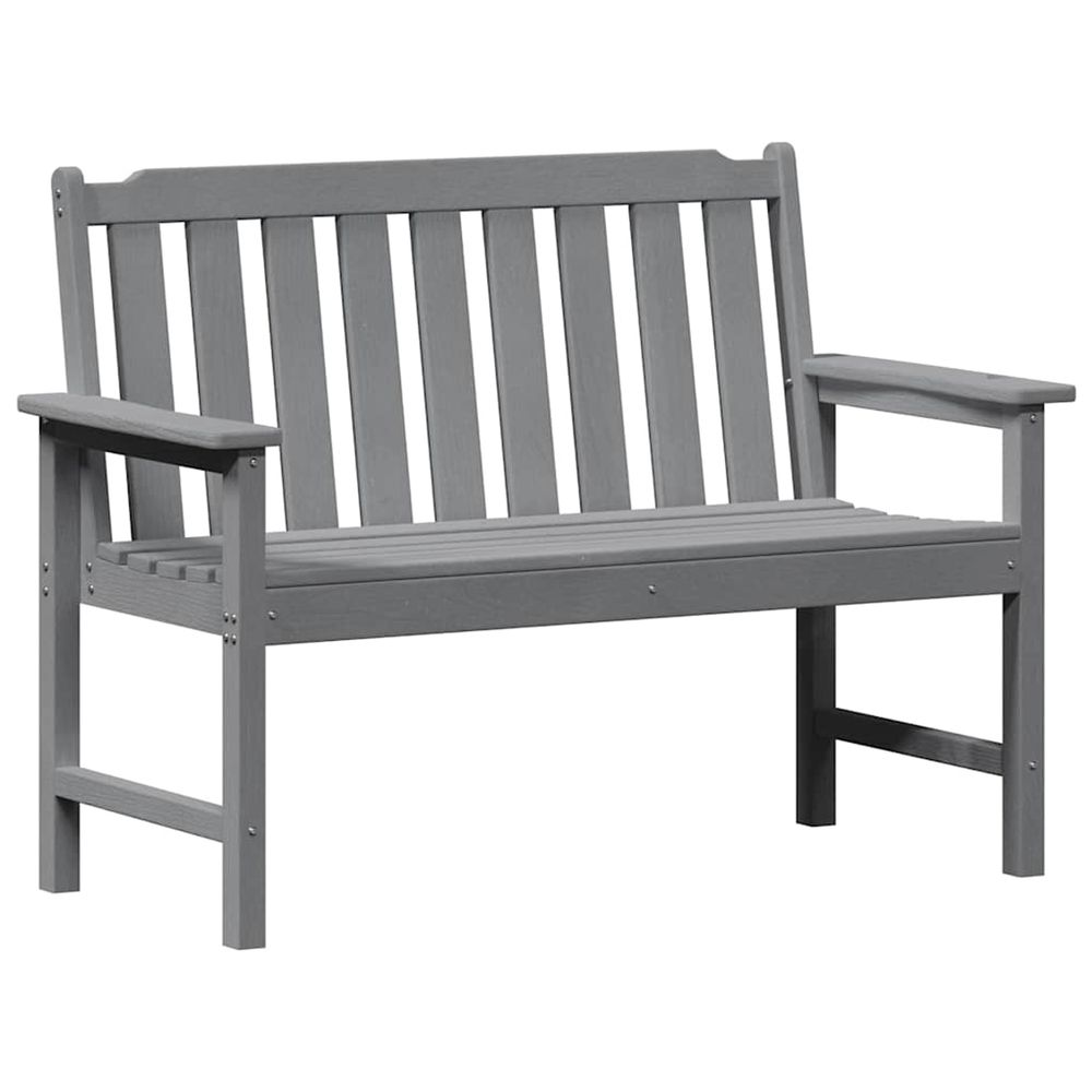 Banc de jardin gris clair 120 x 59 x 88 cm hdpe