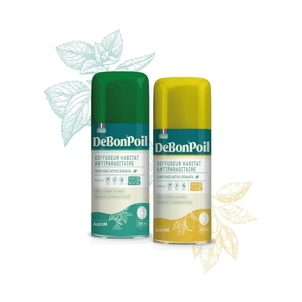 Diffuseur antiparasitaire habitat debonpoil au géraniol 80 m²