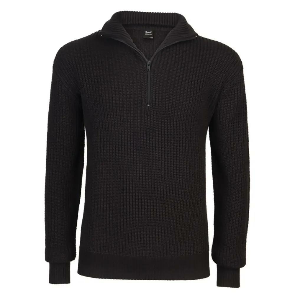 Pull troyer noir à col camionneur - brandit® homme