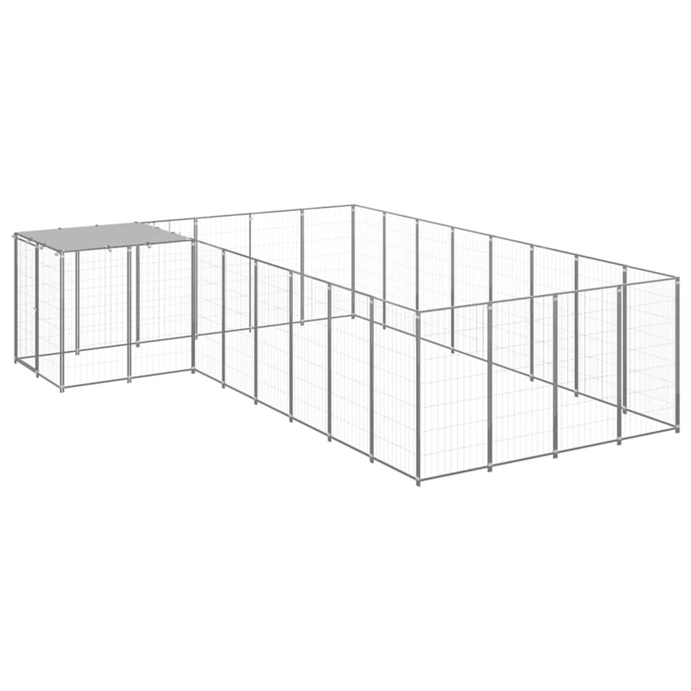 Chenil argenté 10,89 m² acier