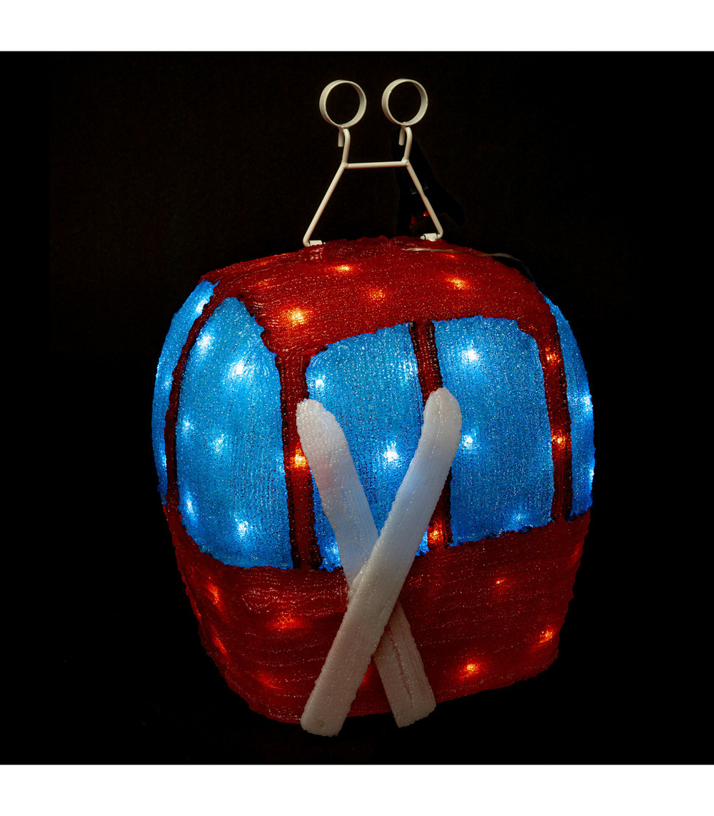 Déco lumineuse cabine téléphérique 80 led blanc froid et 8 jeux de lumière