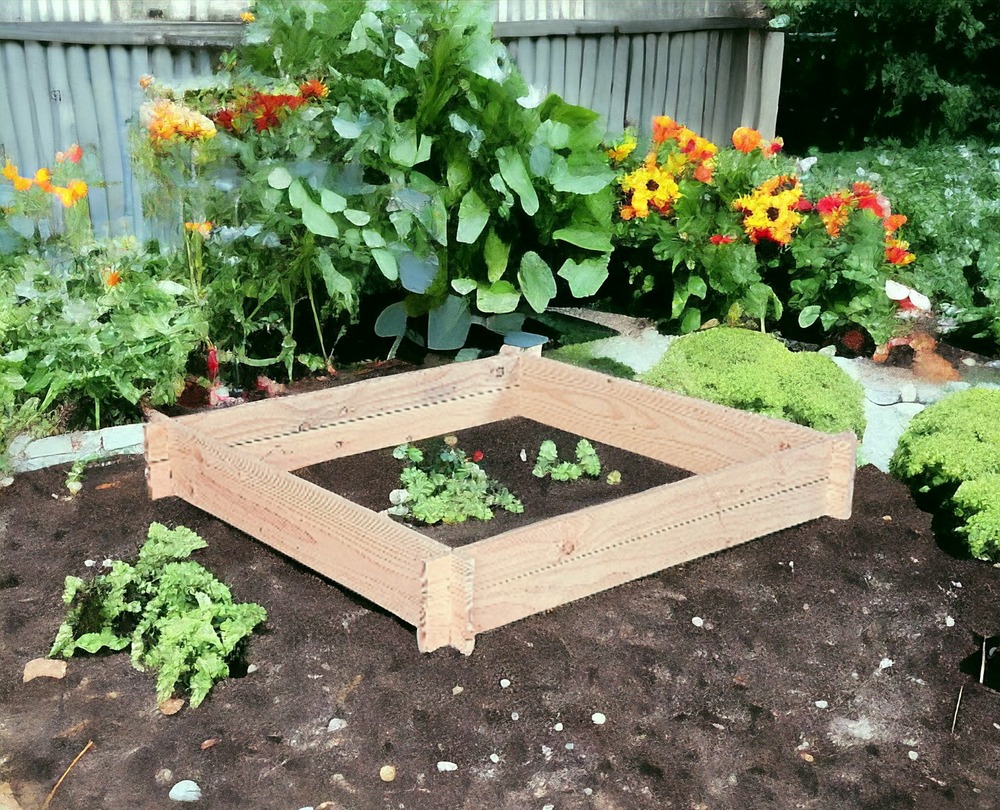 Potager amandine douglas 100 x 100 ht 18 cm