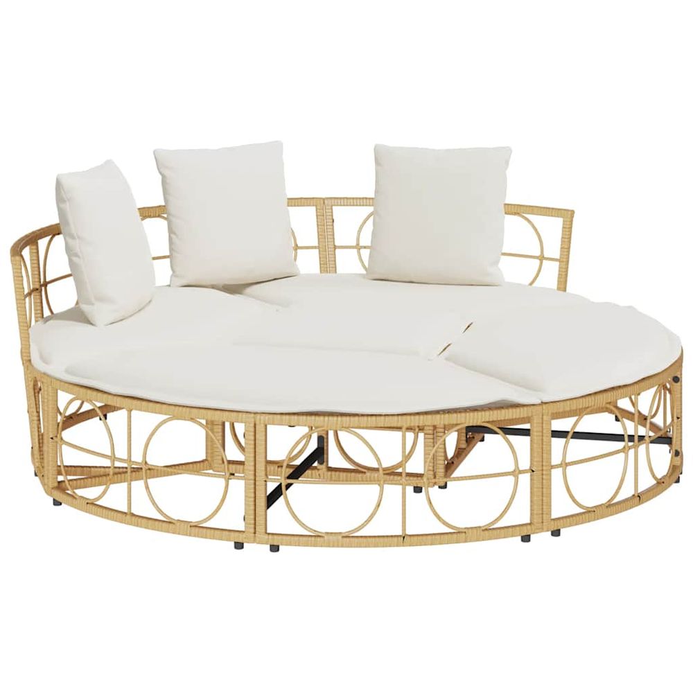 Chaise longue d'extérieur sans auvent résine tressée