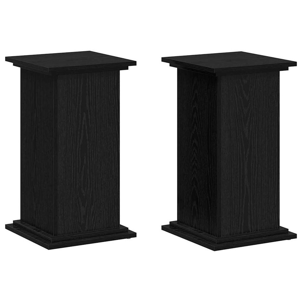Support de plante chêne noir 33 x 33 x 60 cm bois d'ingénierie