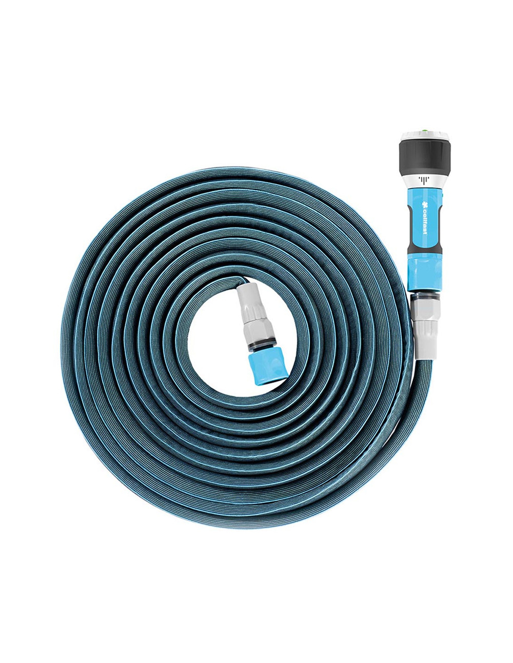 Jeu de tuyaux extensibles zygzag 15 à 30 avec connecteurs et lance multi ergo cellfast