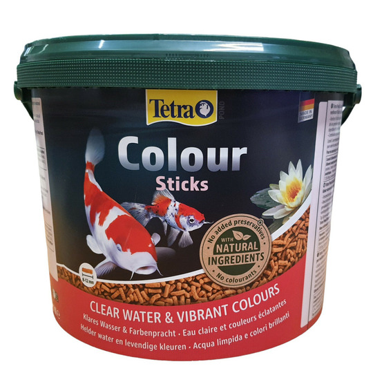 Pond sticks colour 8-12 mm, seau 10 litres 1.9 kg, tetra pour poisson d'orn