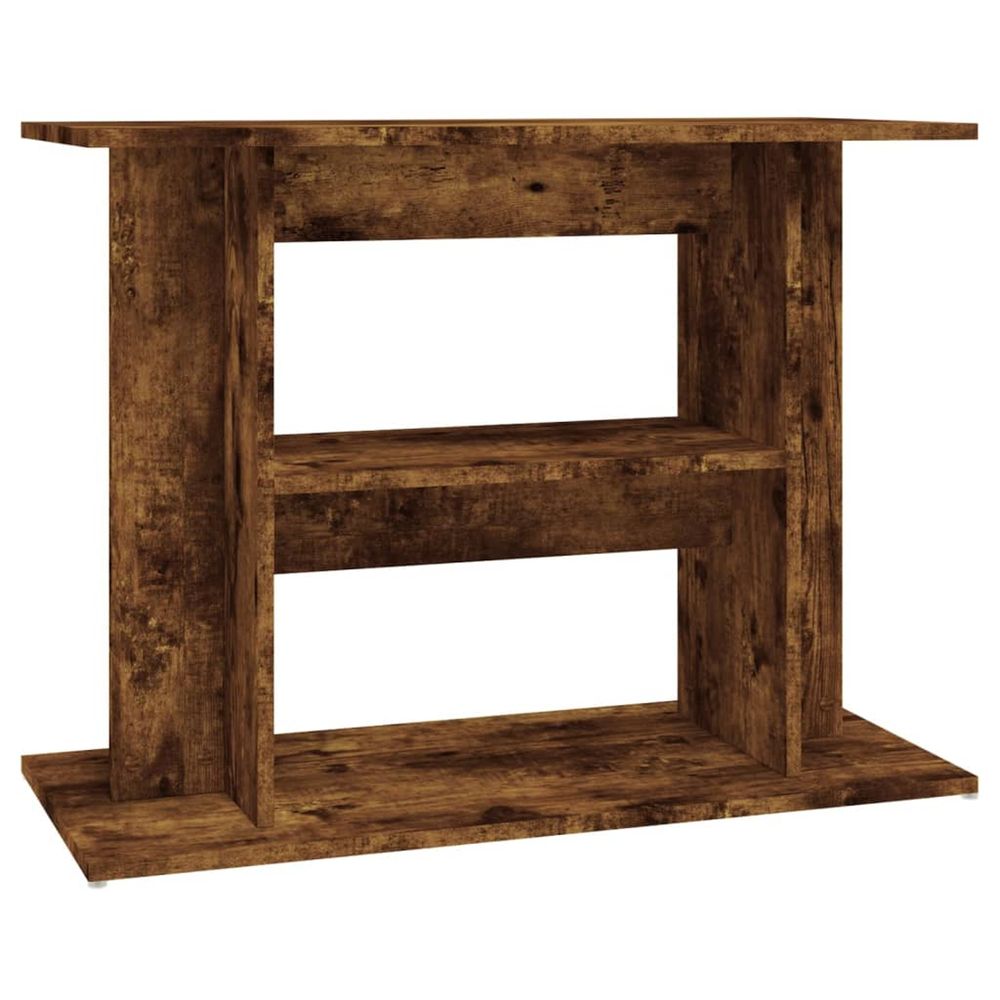 Support d'aquarium chêne fumé 80x35x60 cm bois d'ingénierie