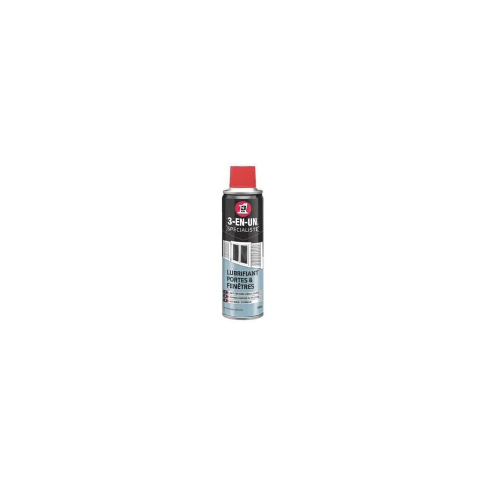 Lubrifiant porte fenêtre lubrification longue durée et protection - 3-en-un