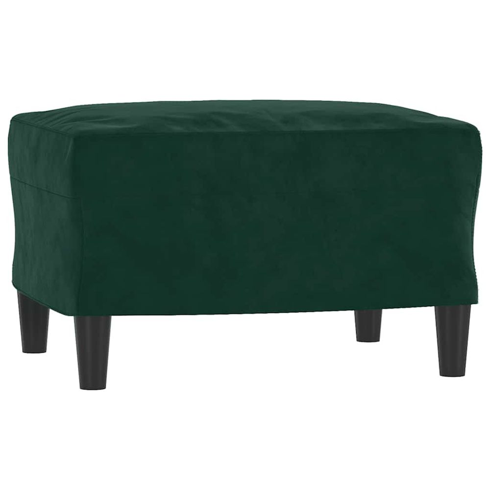Repose-pied vert foncé 60x50x41 cm velours