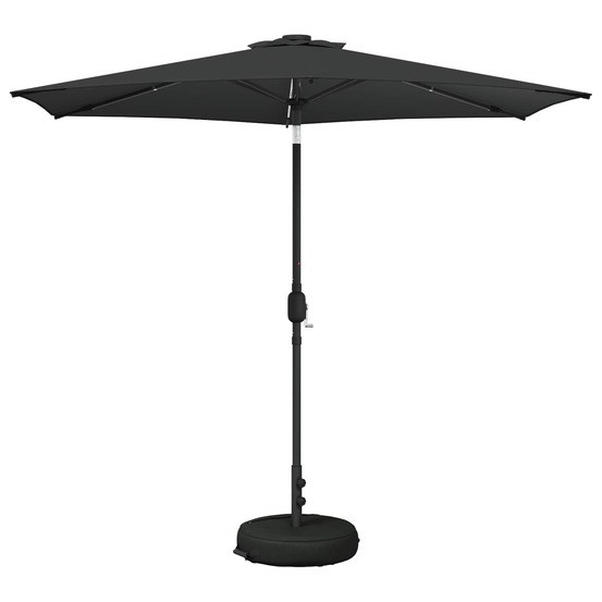Parasol de jardin avec lumières led et base 270 x 270 cm