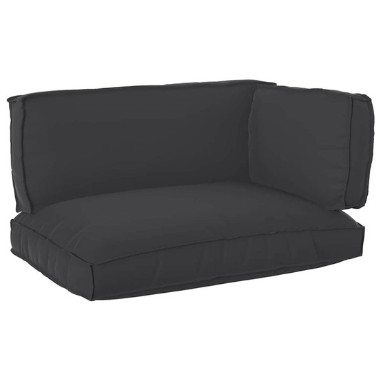 Set de coussins de palette 3 pcs noir tissu oxford