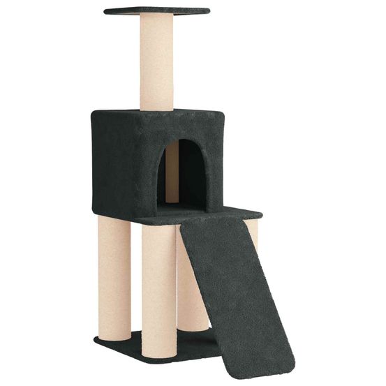 Arbre à chat avec poteaux à griffer en sisal gris foncé 146 cm