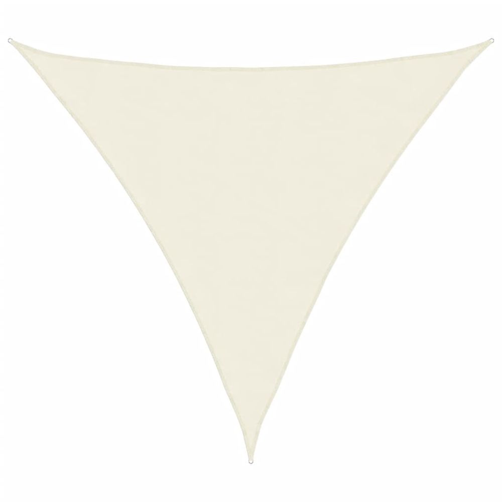 Voile de parasol tissu oxford triangulaire 6x6x6 m crème