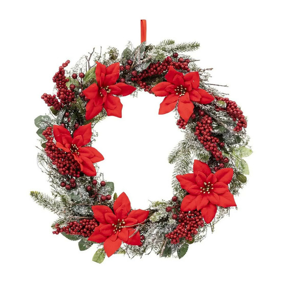 Couronne de noël poinsettia