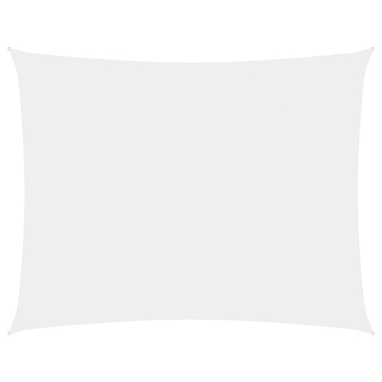 Voile toile d'ombrage parasol tissu oxford rectangulaire 2,5 x 4 m blanc