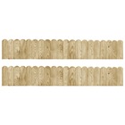 Rouleaux de bordure 2 pcs 120 cm bois de pin imprégné