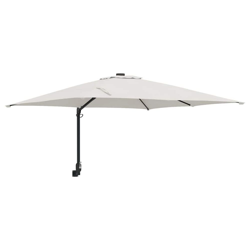 Parasol de jardin 248,5 x 247,5 x 160 cm polyester et acier