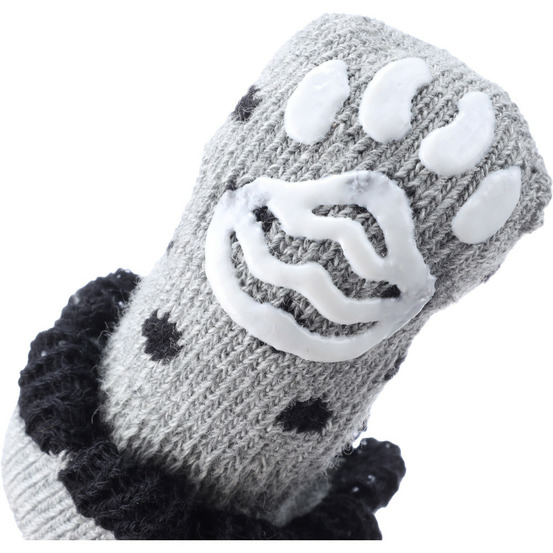 Chaussettes asia taille s 4 pièces grise pour chien