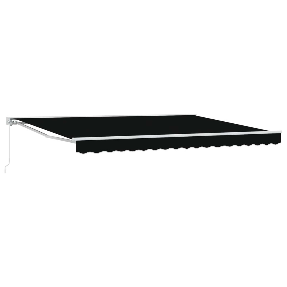 Auvent rétractable manuel noir 4 × 3 m