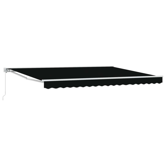 Auvent rétractable manuel noir 4 × 3 m
