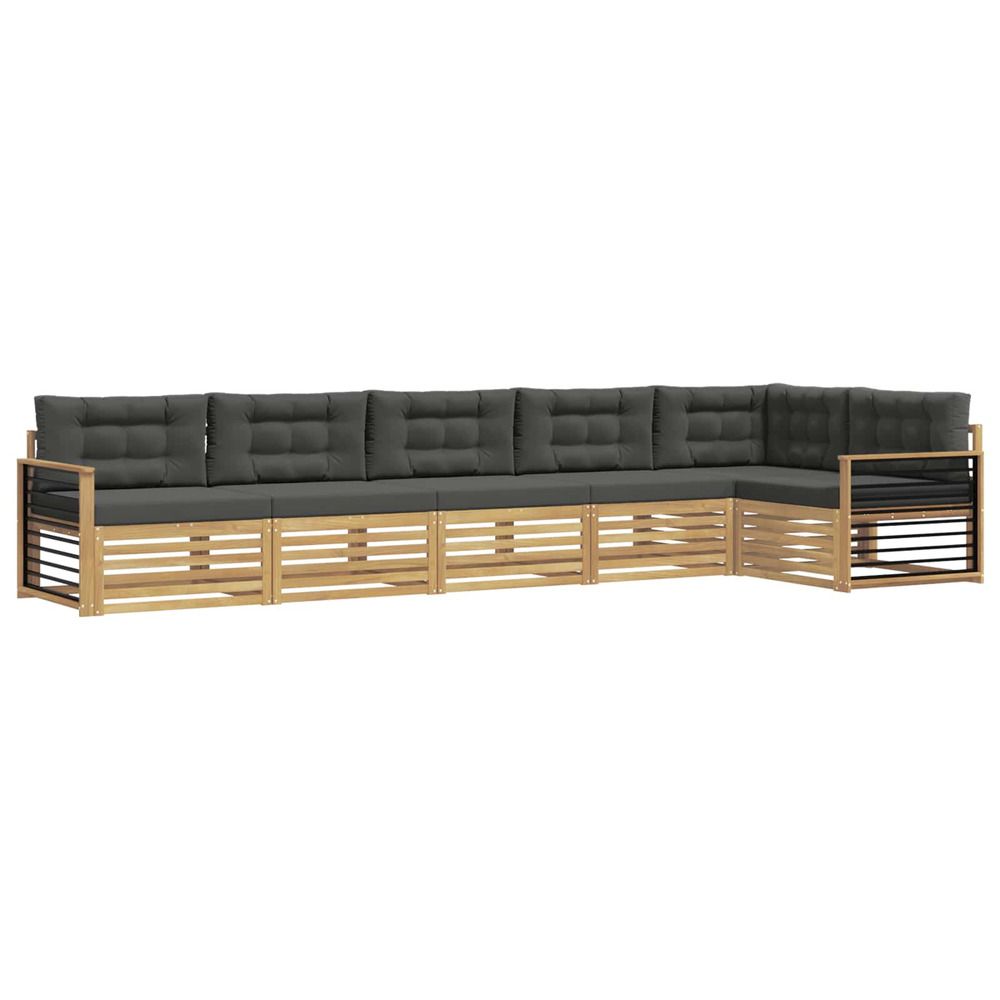 Ensemble de canapés d'extérieur 6 pc blanc et anthracite