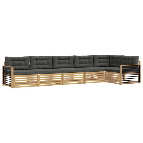 Ensemble de canapés d'extérieur 6 pc blanc et anthracite