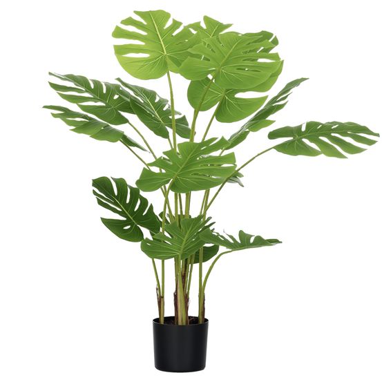 Plante artificielle monstera plastique intérieur sans entretien 120cm vert