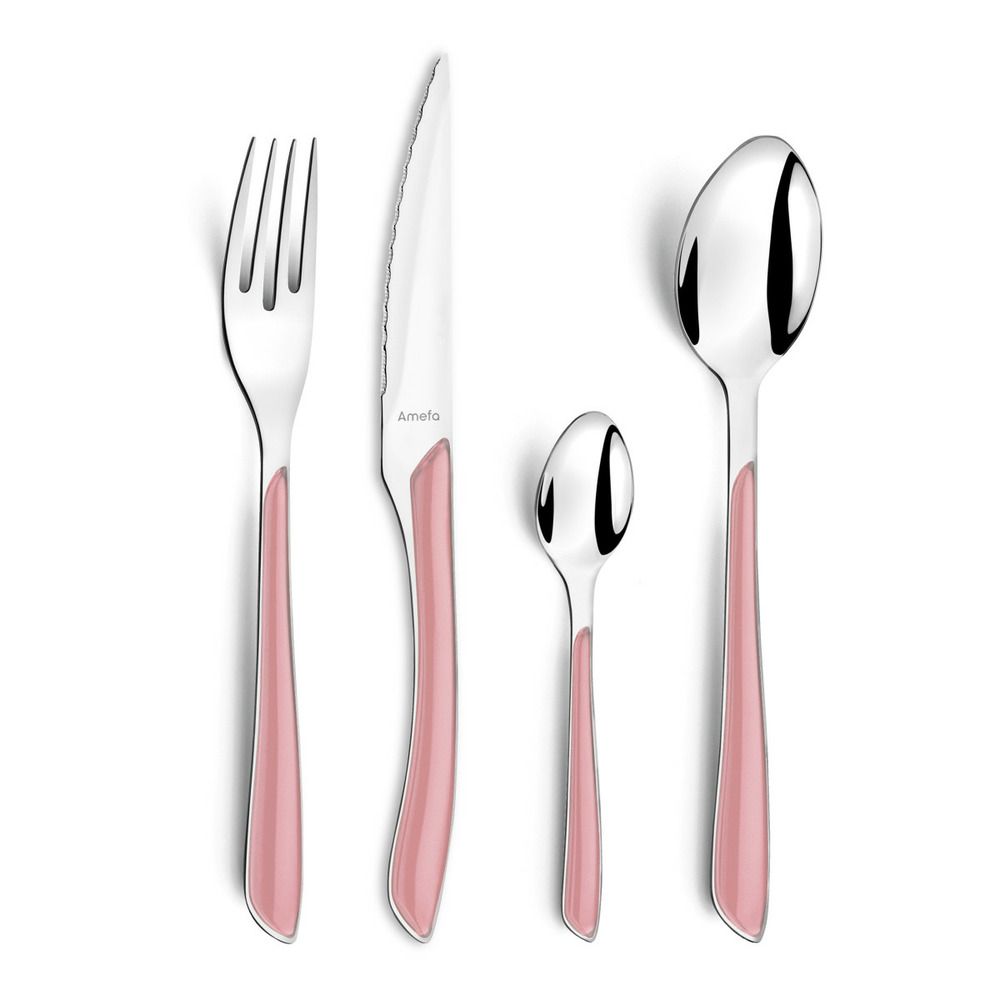 Eclat pastel rose - ménagère 24 pièces