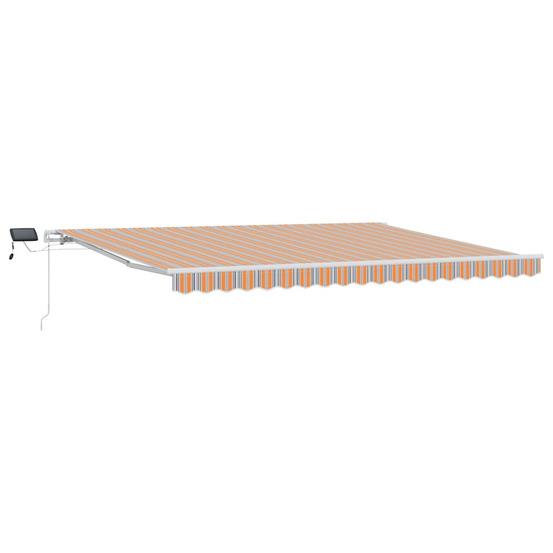 Auvent rétractable multicolore 450 × 350 cm tissu et aluminium