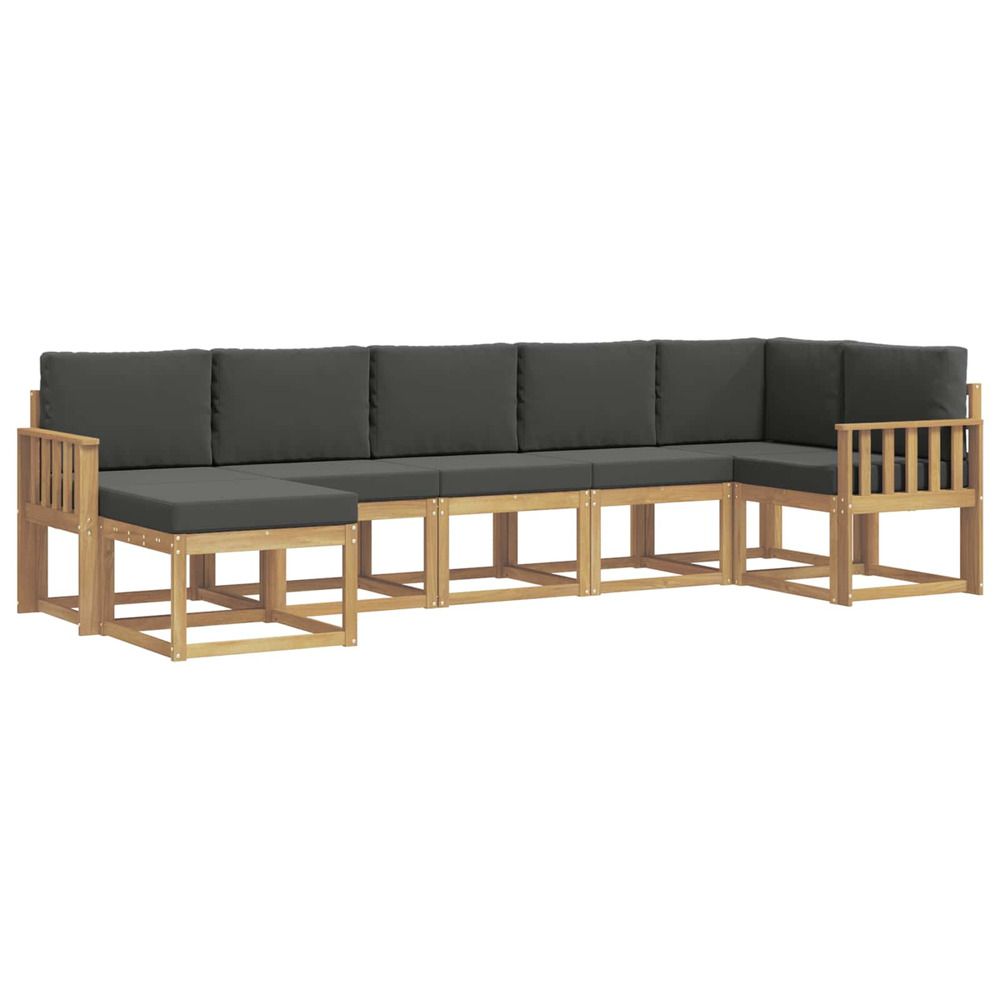 Ensemble de canapés d'extérieur 7 pc blanc et anthracite