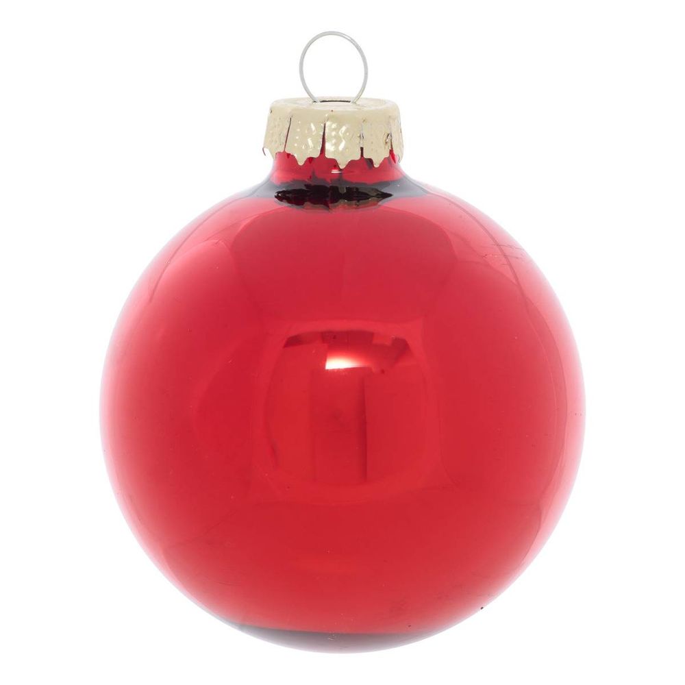 Kit de 22 boules de noël en verre assorties rouge et or
