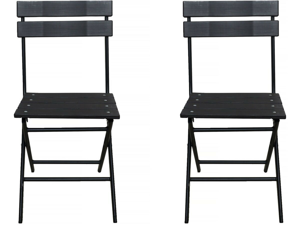 Lot de 2 chaises de jardin pliable en plastique 