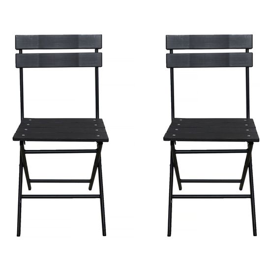 Lot de 2 chaises de jardin pliable en plastique