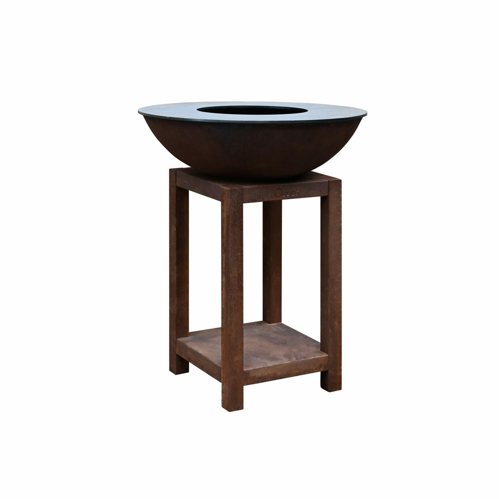 Brasero piatto montabile small corten ø72- quoco