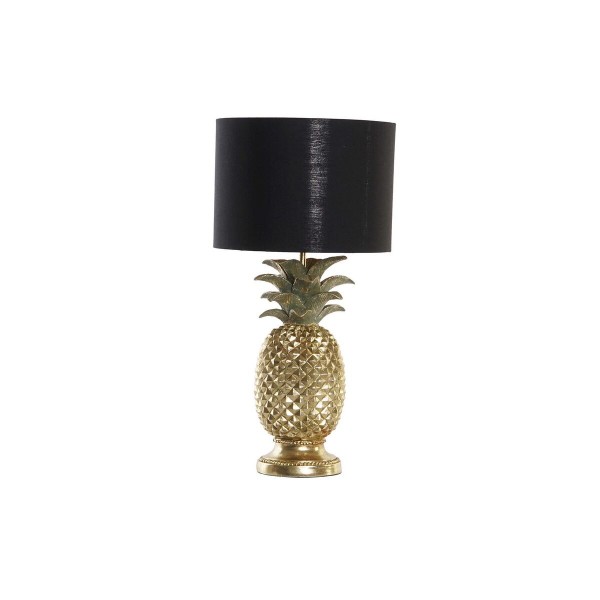 Lampe de bureau  ananas noir doré polyester résine 50 w (24 x 24 x 47 cm)