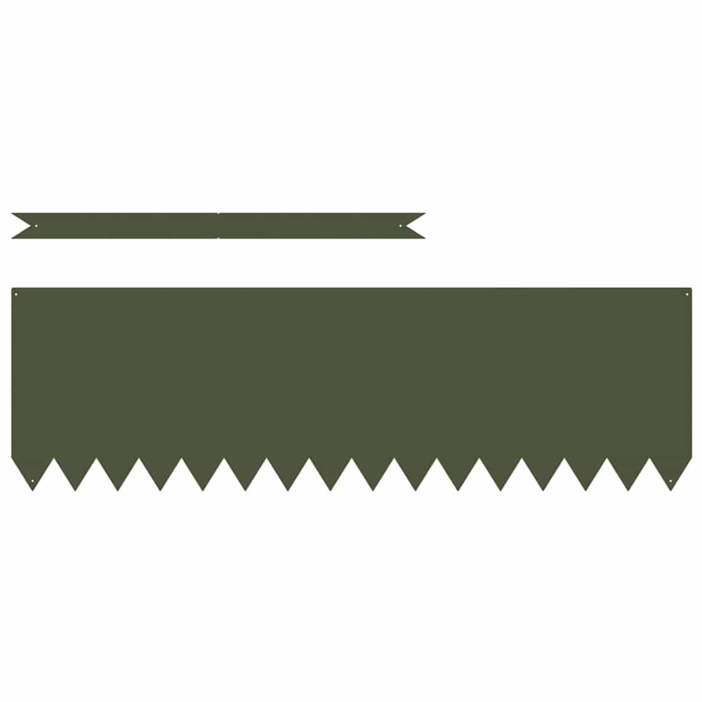 Bordure de pelouse 20 pc 100 x 0,05 x 30 cm vert olive